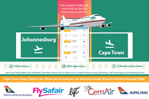 Cheap flights from jhb to Cape Town